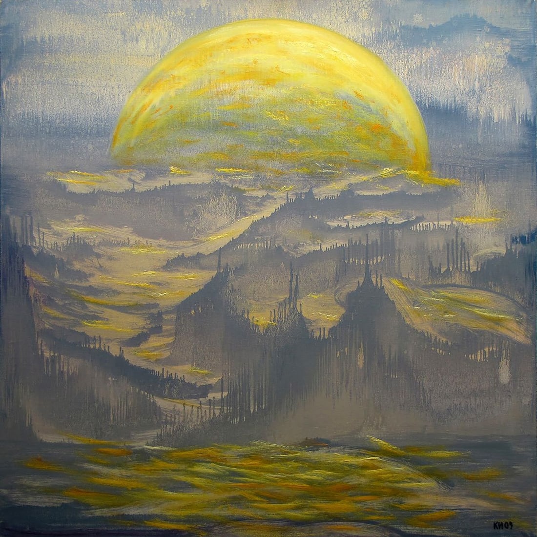 Oil painting Once upon a time in Tibet Igor Konovalov (1 of 7)