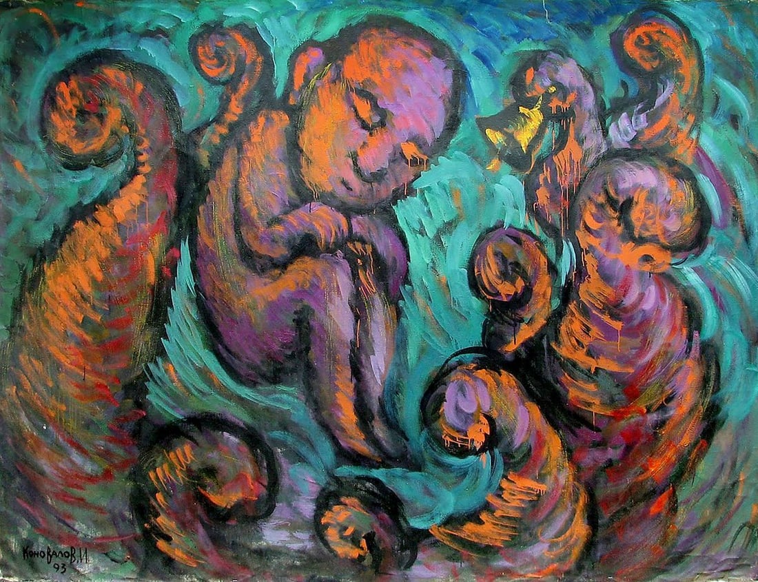 Oil painting It's time for the bells Igor Konovalov: Title: Oil painting It's time for the bells Igor Konovalov Description: No. Kon 89 *** ABOUT THIS PAINTING *** * TITLE: "It's time for the bells" * ARTISTS: Igor Konovalov* SIZE: 205x154 cm/'80.70x60.