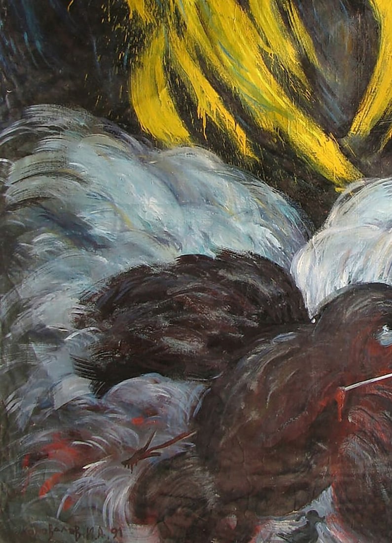 Oil painting Sparrow Igor Konovalov - 6