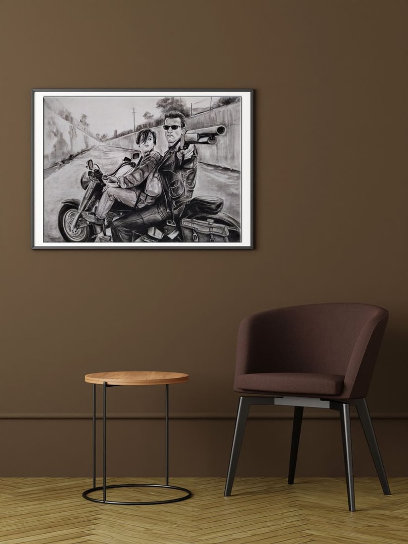 Coal painting Astalavista baby Yulia Lihina - 2