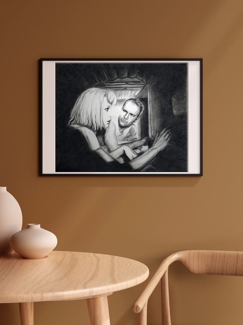 Coal painting The future is already here Yulia Lihina - 2