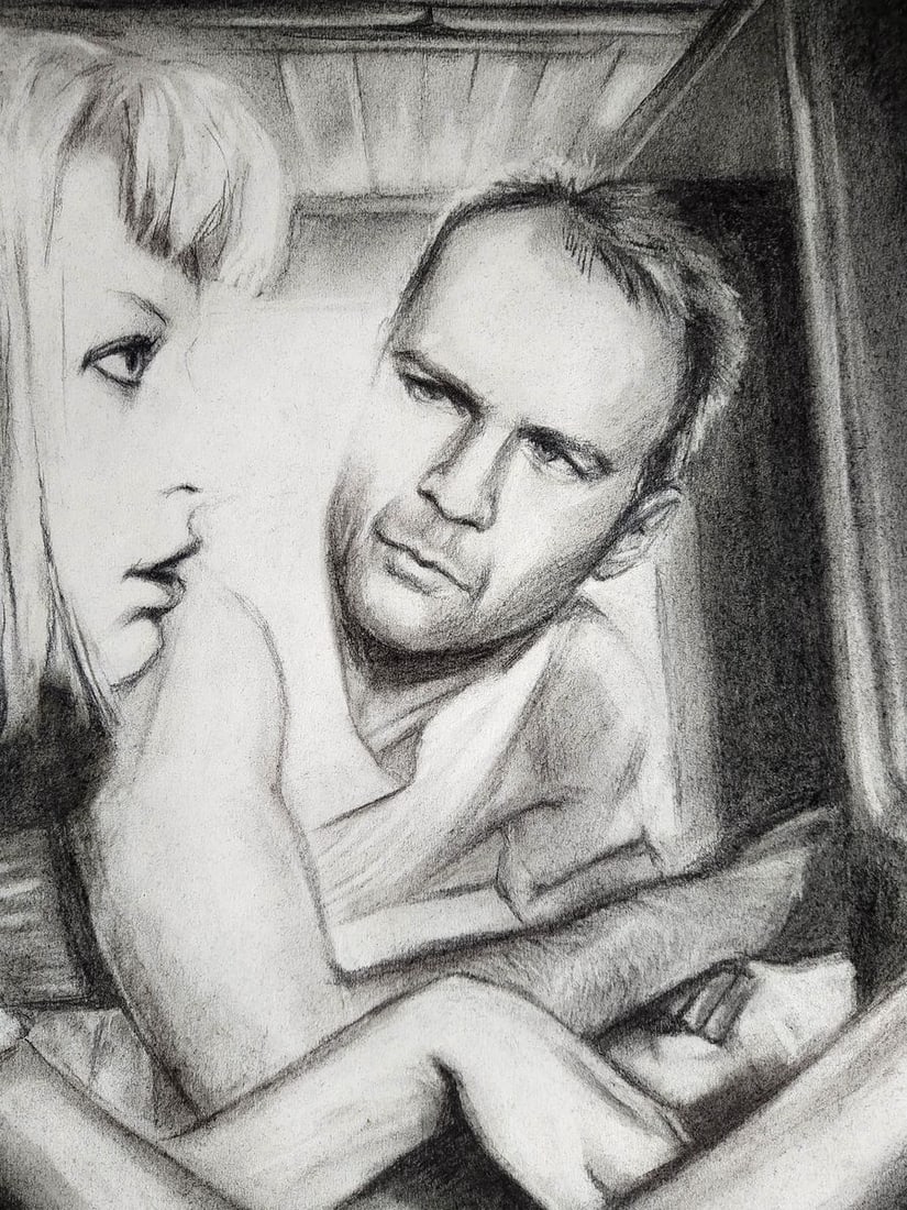 Coal painting The future is already here Yulia Lihina - 4