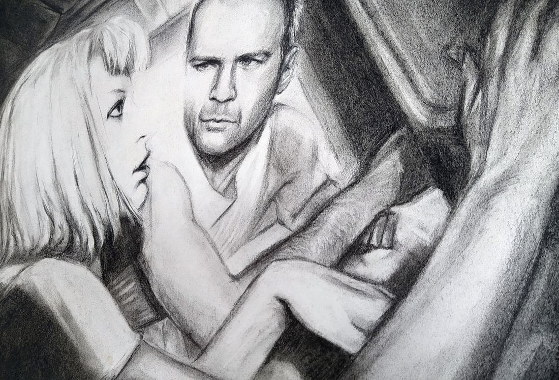 Coal painting The future is already here Yulia Lihina - 5