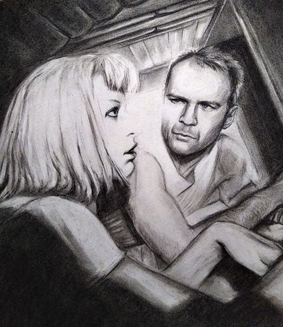 Coal painting The future is already here Yulia Lihina - 6