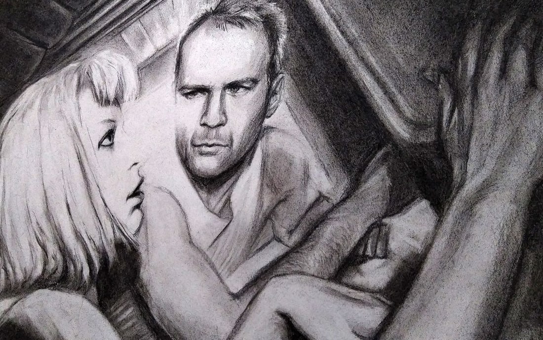 Coal painting The future is already here Yulia Lihina - 8