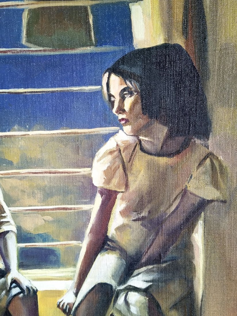 Oil painting Children and impoverished India Yulia Lihina - 5