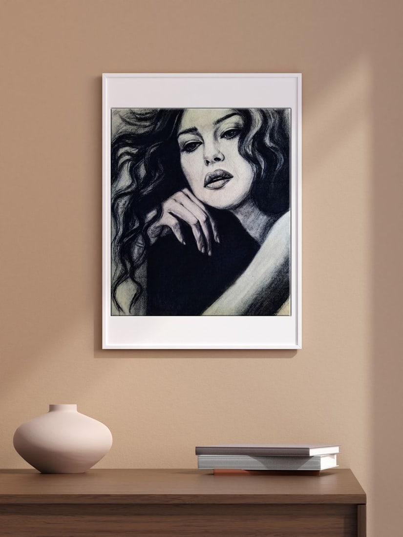 Coal painting Femininity Yulia Lihina - 2