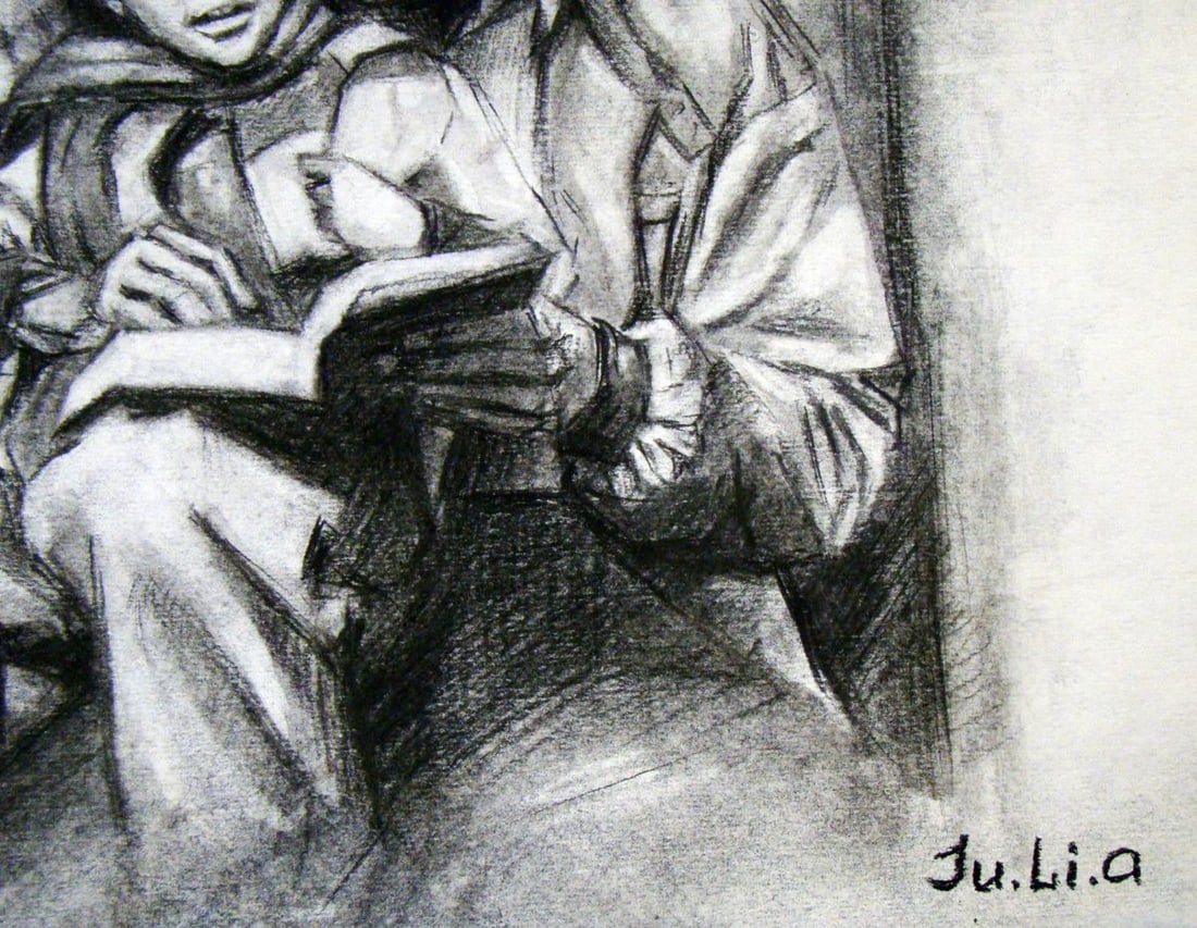 Coal painting Go to your goal Yulia Lihina - 5