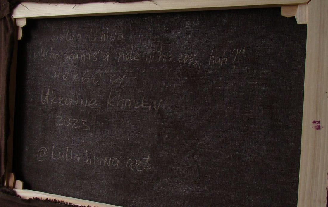 Oil painting Who wants a hole in his ass Yulia Lihina - 11