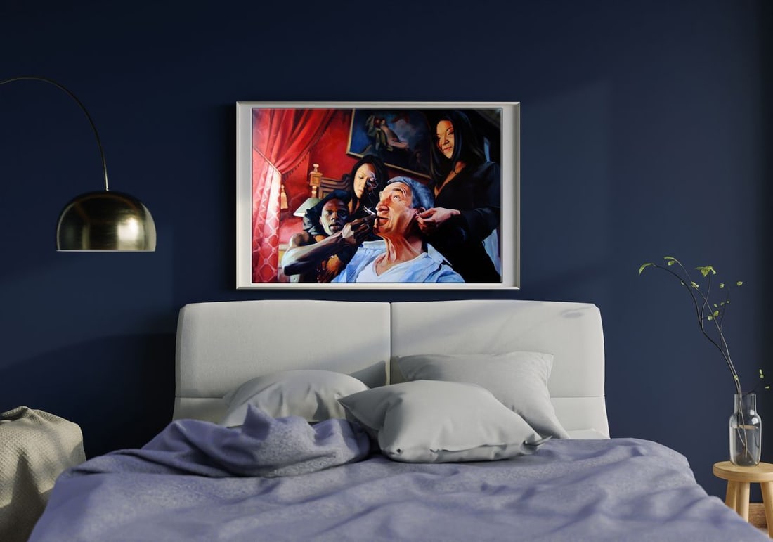 Oil painting Smoke and enjoy Yulia Lihina - 3