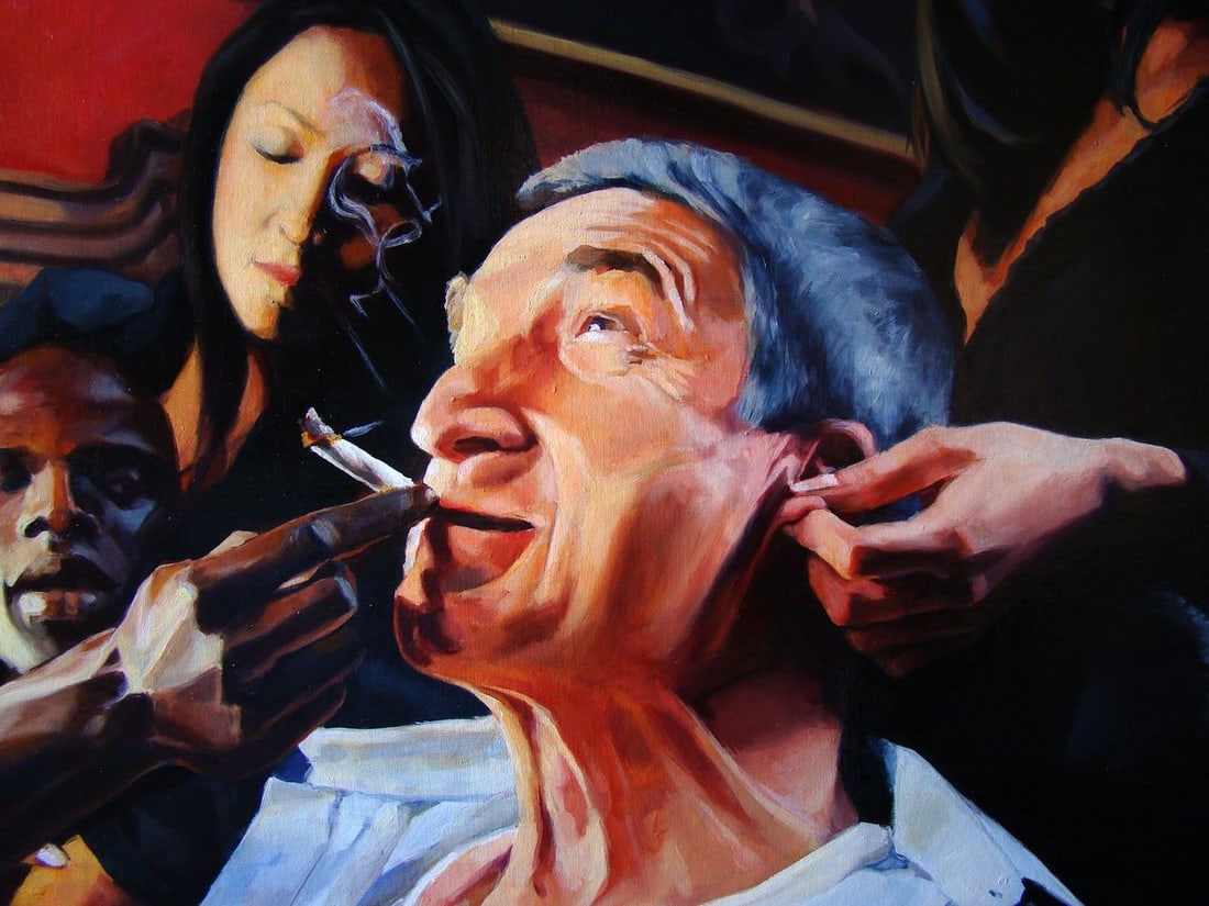 Oil painting Smoke and enjoy Yulia Lihina - 4