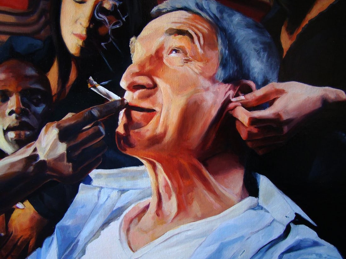 Oil painting Smoke and enjoy Yulia Lihina - 5