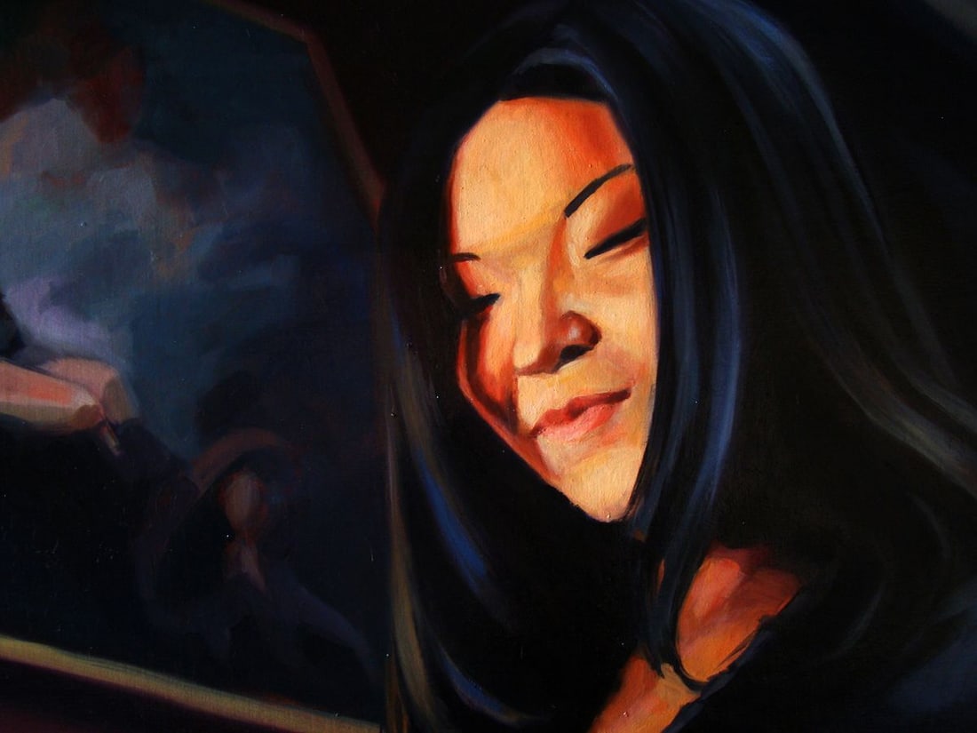 Oil painting Smoke and enjoy Yulia Lihina - 7