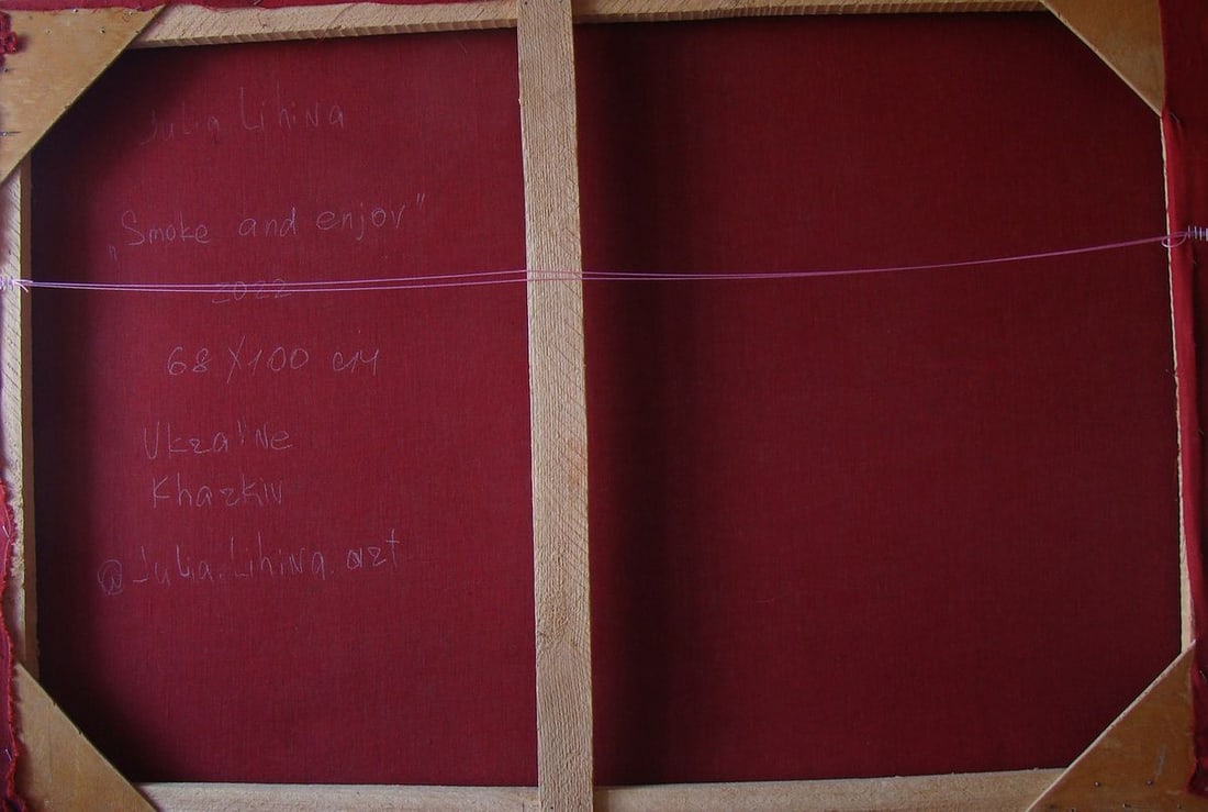 Oil painting Smoke and enjoy Yulia Lihina - 9