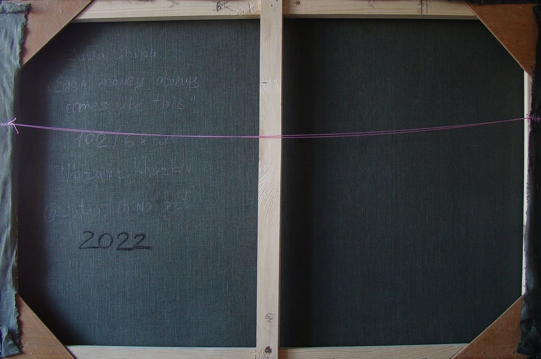 Oil painting Easy money always comes like this Yulia Lihina - 11