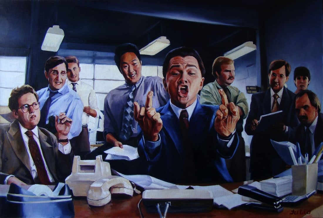 Oil painting Easy money always comes like this Yulia Lihina (1 of 12)