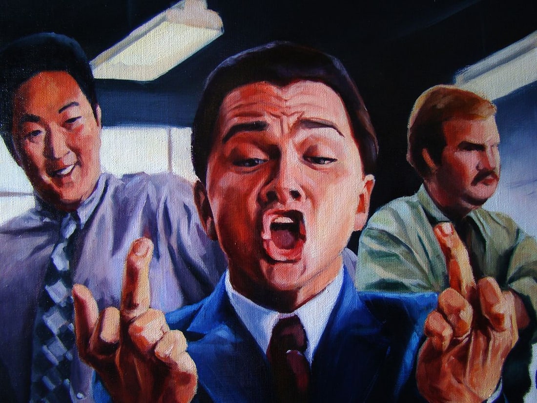 Oil painting Easy money always comes like this Yulia Lihina - 4