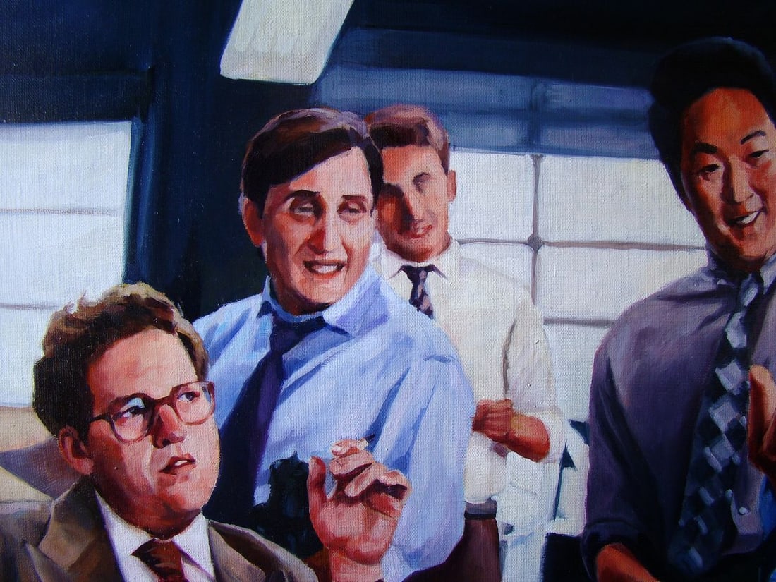 Oil painting Easy money always comes like this Yulia Lihina - 5