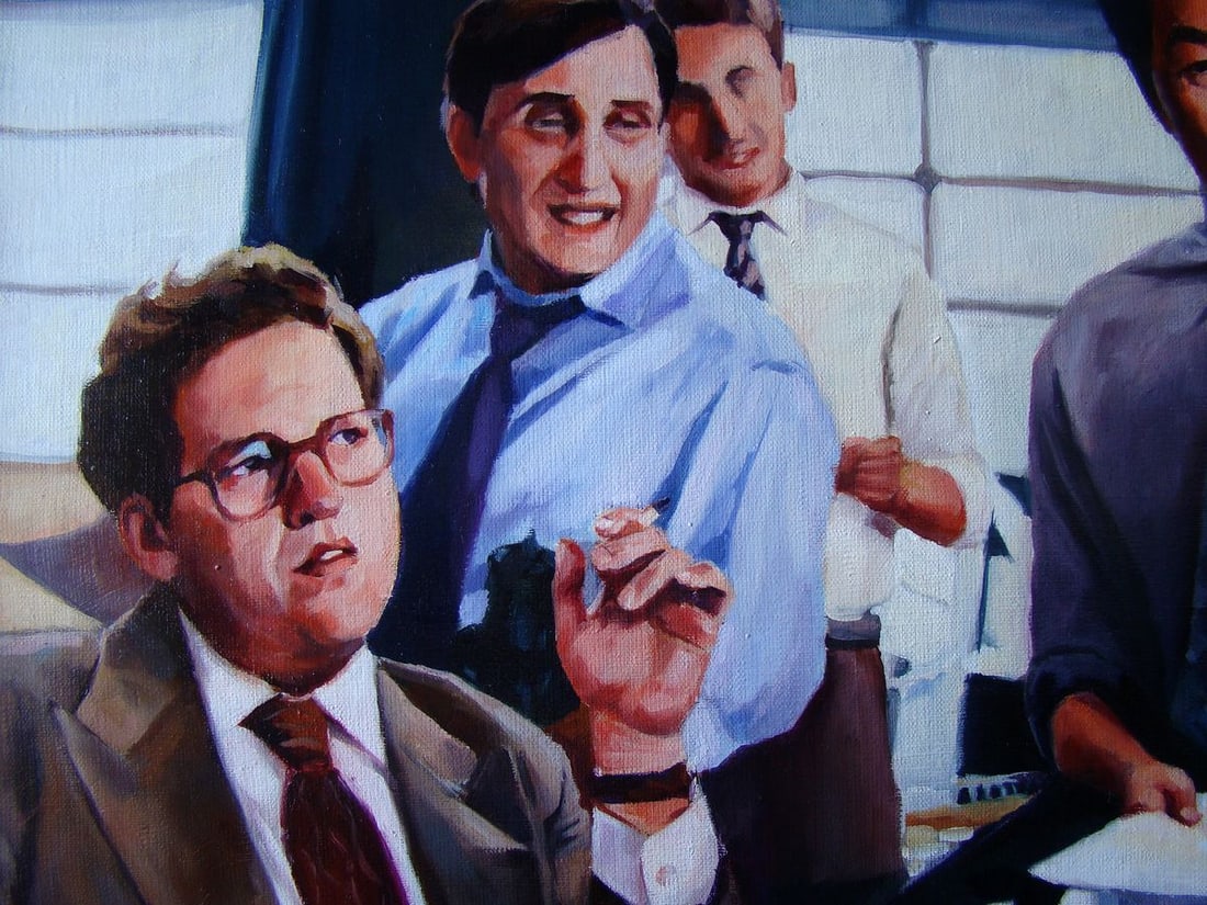 Oil painting Easy money always comes like this Yulia Lihina - 6