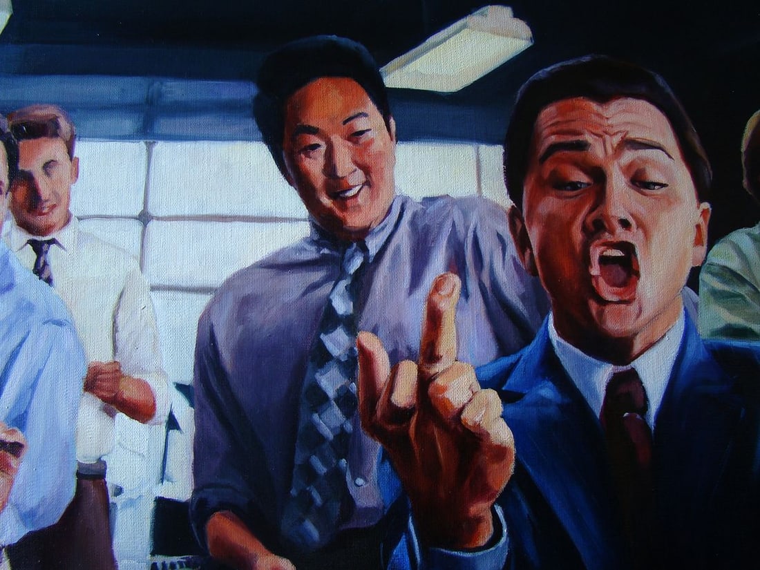 Oil painting Easy money always comes like this Yulia Lihina - 7