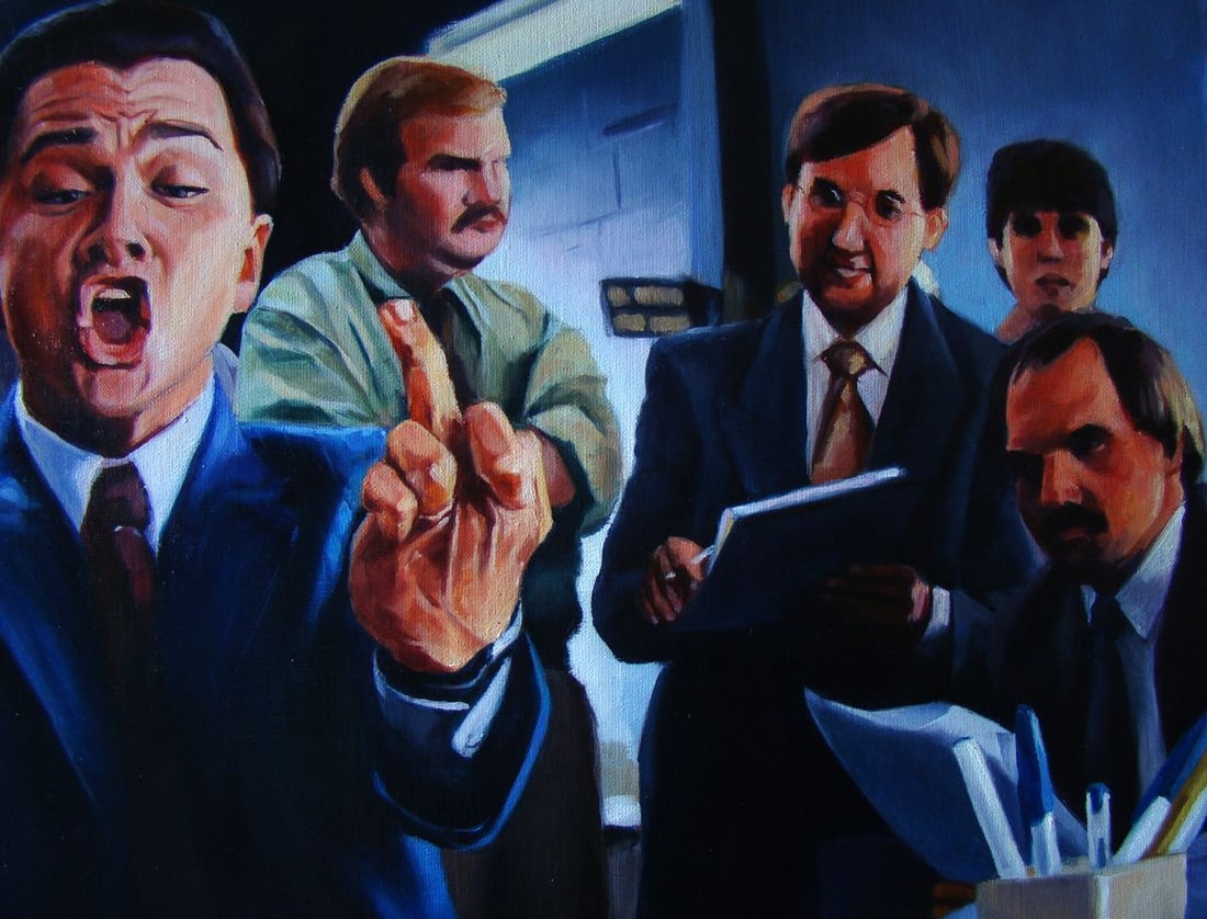 Oil painting Easy money always comes like this Yulia Lihina - 8