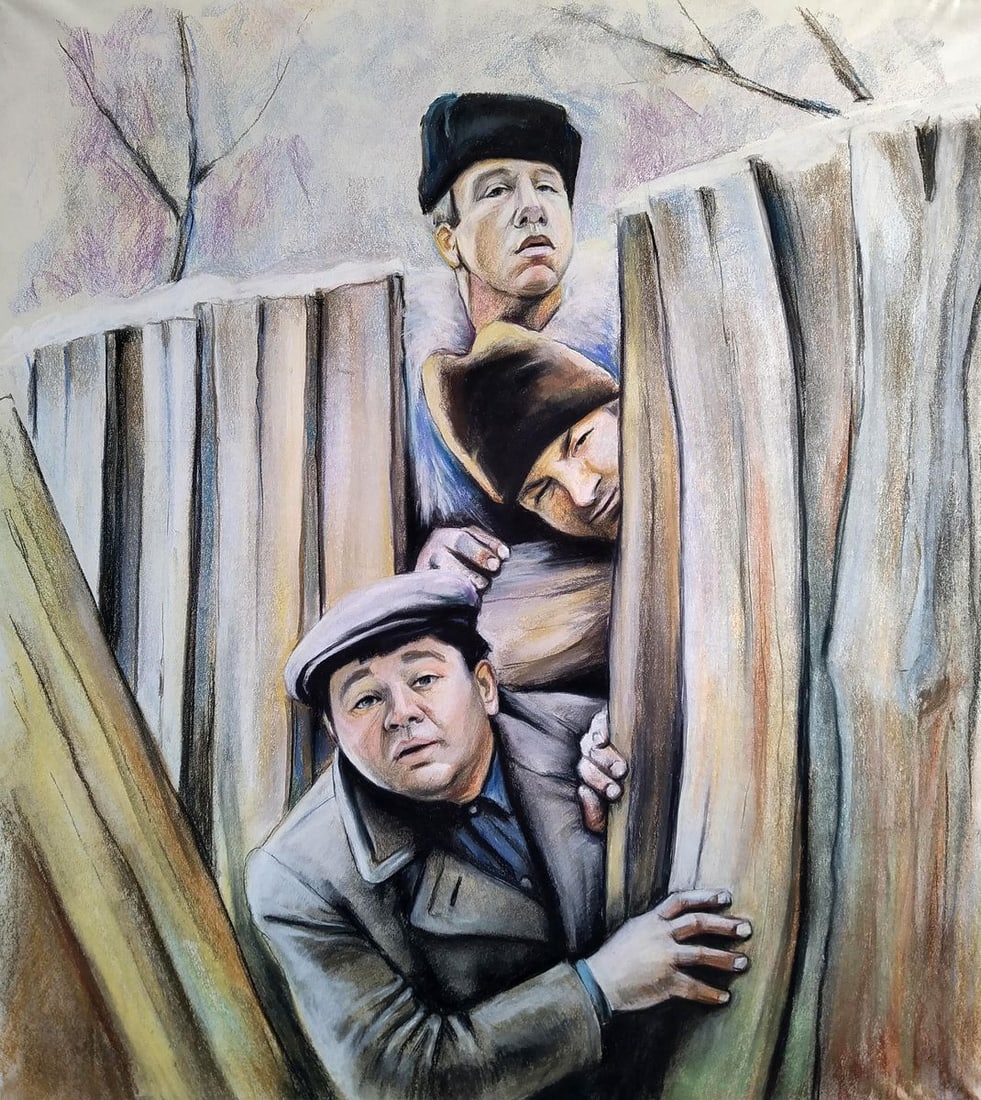 Pastel painting We were not expected but we came Yulia Lihina: Title: Pastel painting We were not expected but we came Yulia Lihina Description: No. Lih 15The pastel painting "We Were Not Expected, But We Came" is a lively and expressive work that captures the sp