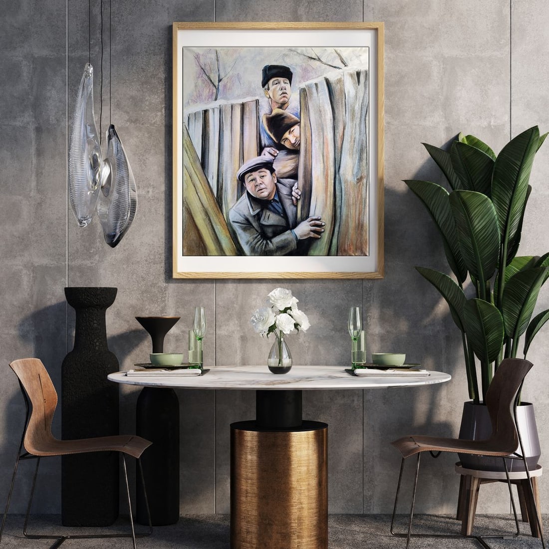 Pastel painting We were not expected but we came Yulia Lihina - 3