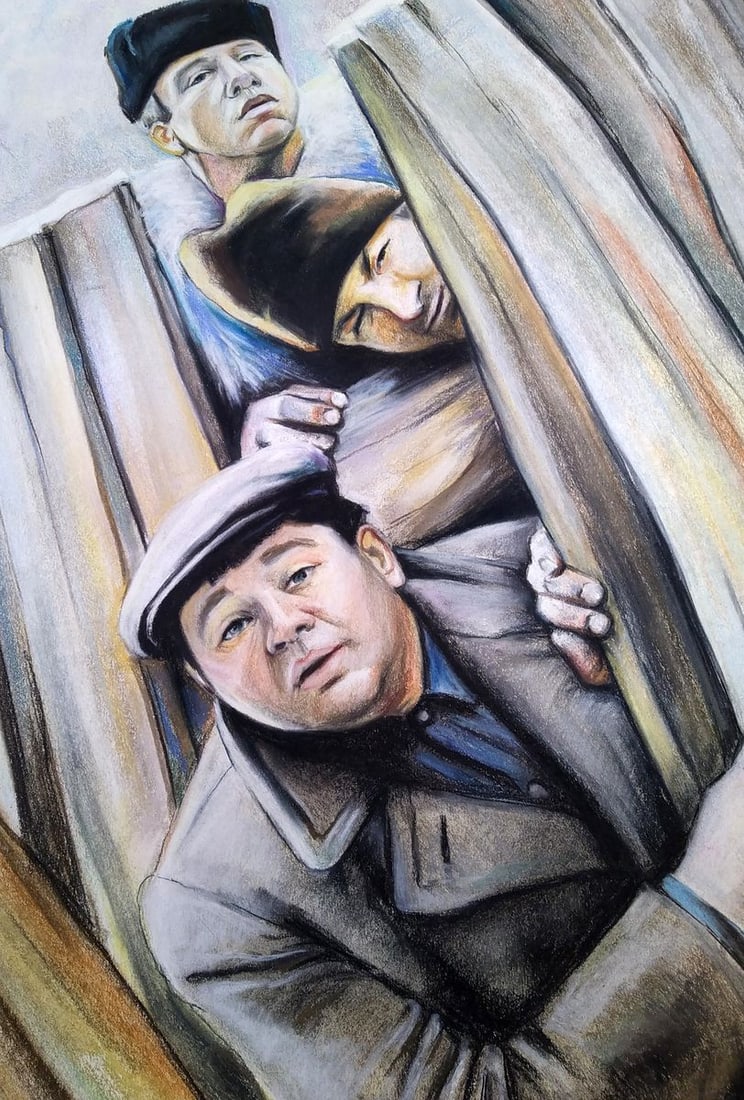 Pastel painting We were not expected but we came Yulia Lihina - 5