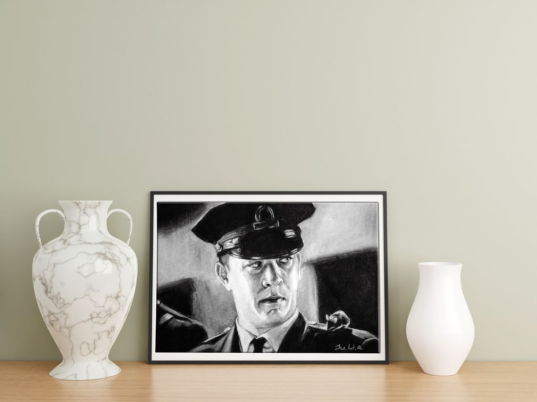 Coal painting Our secret Yulia Lihina - 2