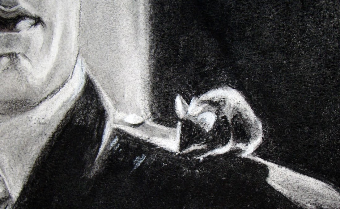 Coal painting Our secret Yulia Lihina - 6