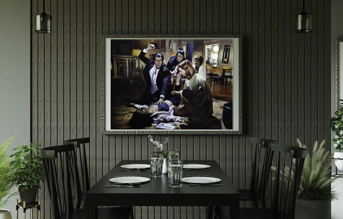 Oil painting Calling an ambulance Yulia Lihina - 3