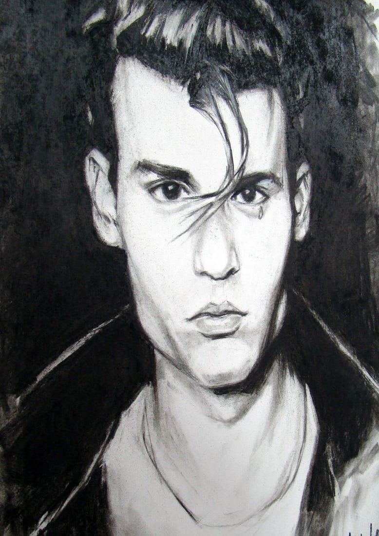 Coal painting Crybaby Yulia Lihina - 6