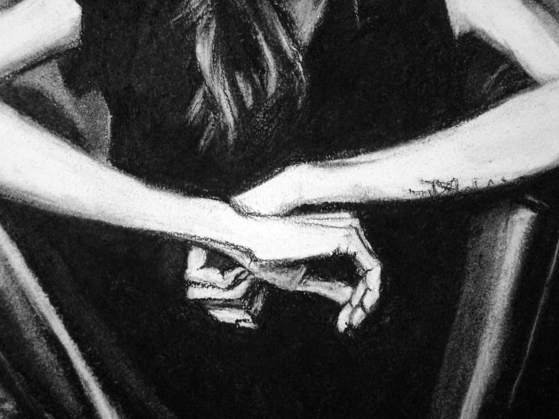 Coal painting Composure Yulia Lihina - 5