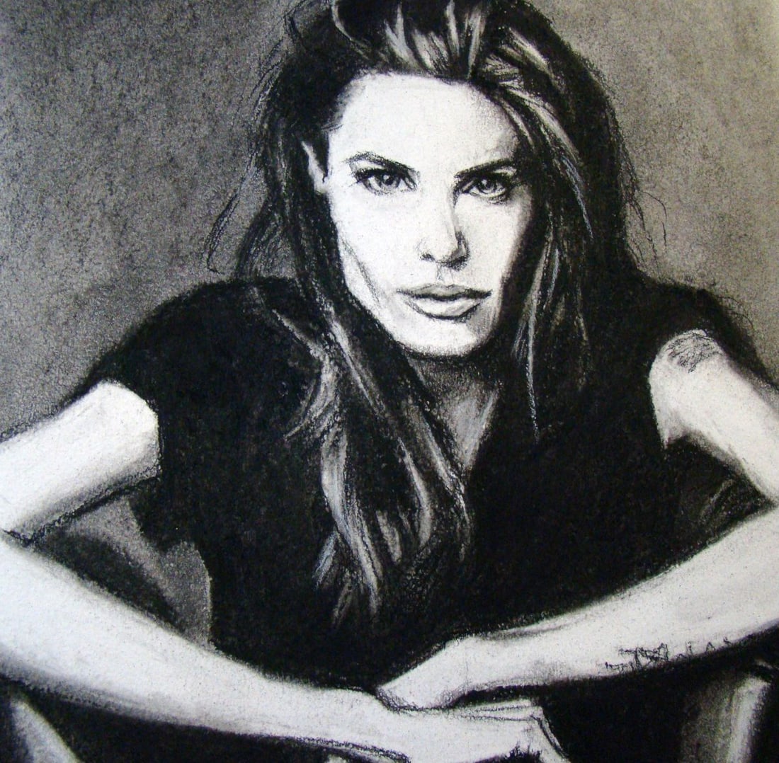 Coal painting Composure Yulia Lihina - 6