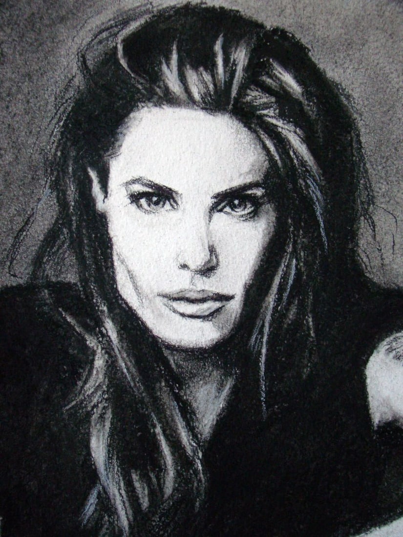 Coal painting Composure Yulia Lihina - 8