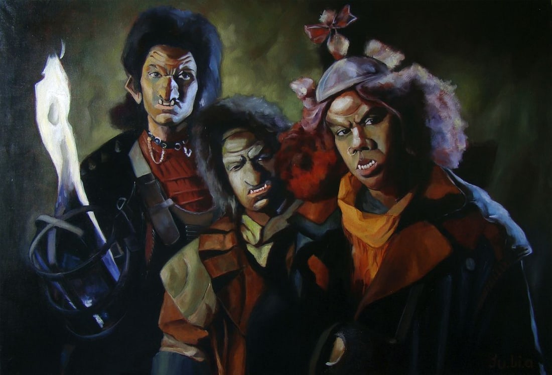 Oil painting You're an a-hole or I am Yulia Lihina (1 of 12)