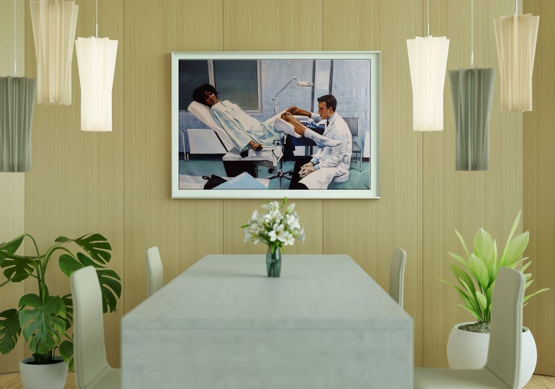 Oil painting Terrible rites in Somalia Yulia Lihina - 2