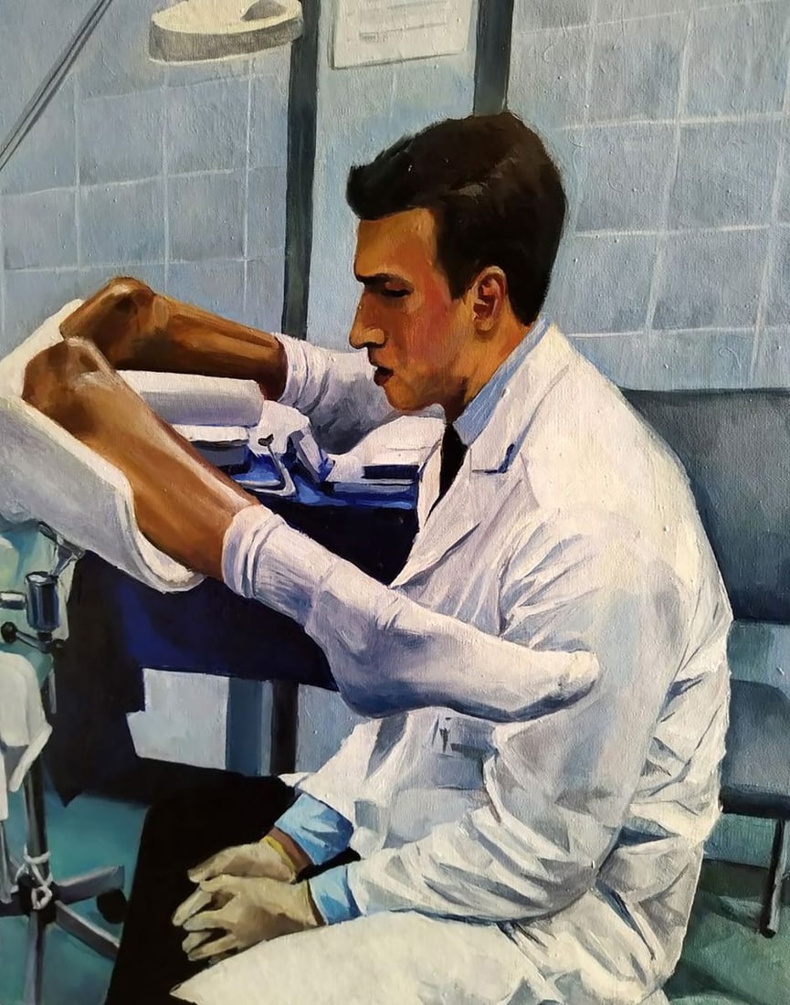 Oil painting Terrible rites in Somalia Yulia Lihina - 5