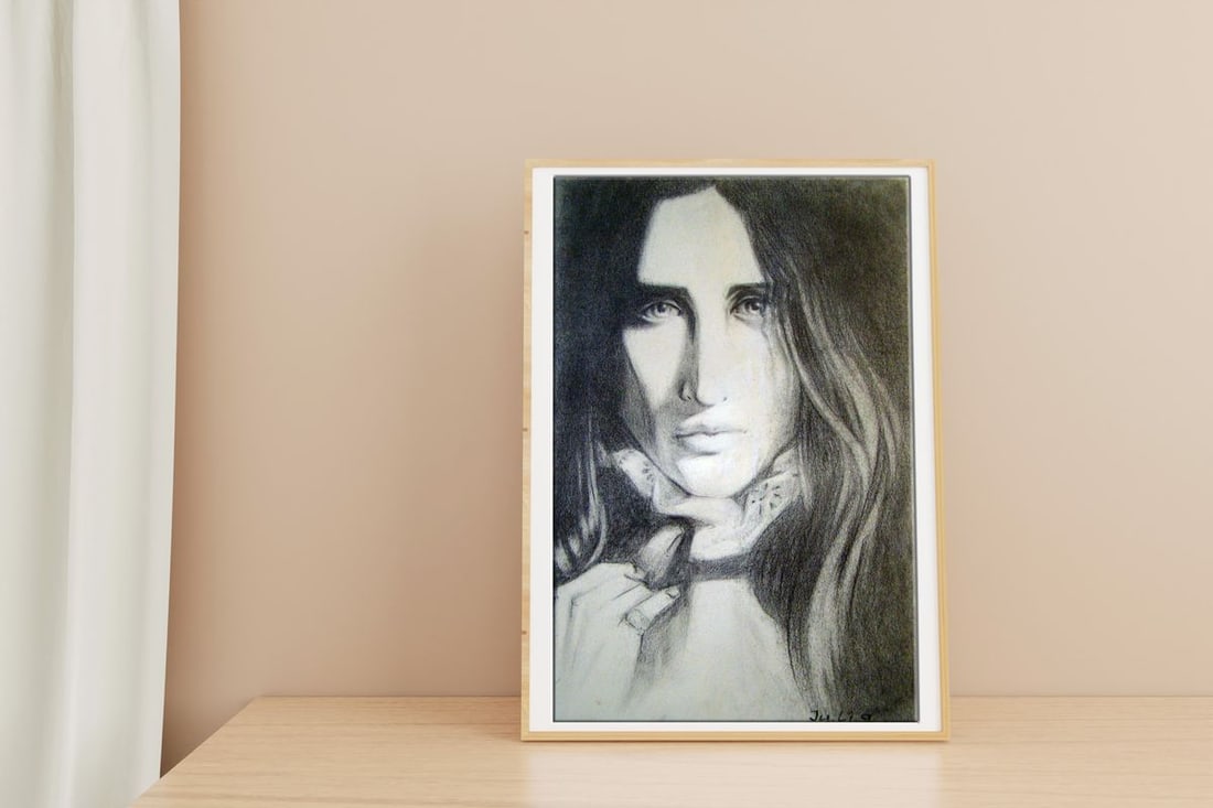 Coal painting I am Crow Yulia Lihina - 2