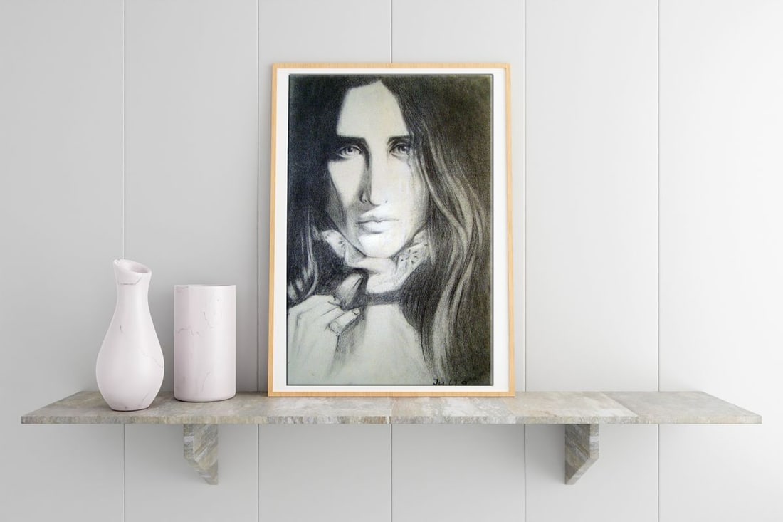 Coal painting I am Crow Yulia Lihina - 3