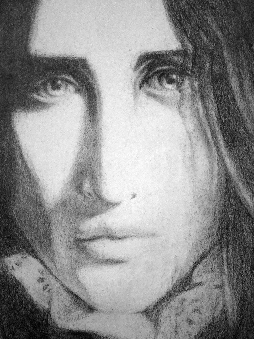 Coal painting I am Crow Yulia Lihina - 5