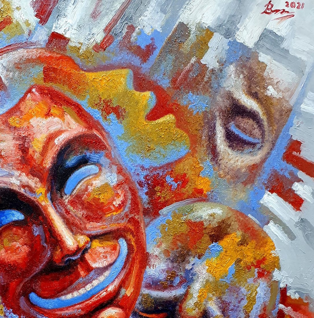 Oil painting 7 masks Sergey Voichenko - 5