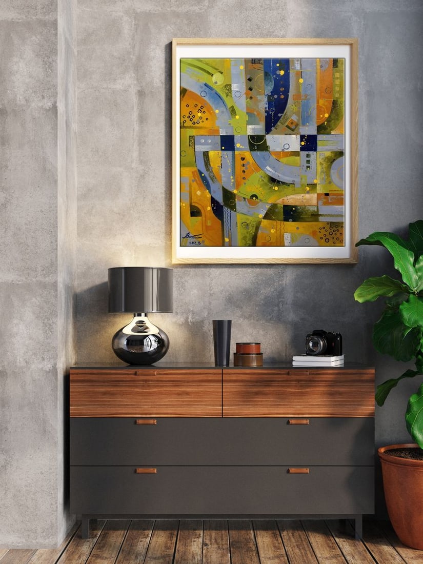 Oil painting Gray-blue in avocado Sergey Voichenko - 2