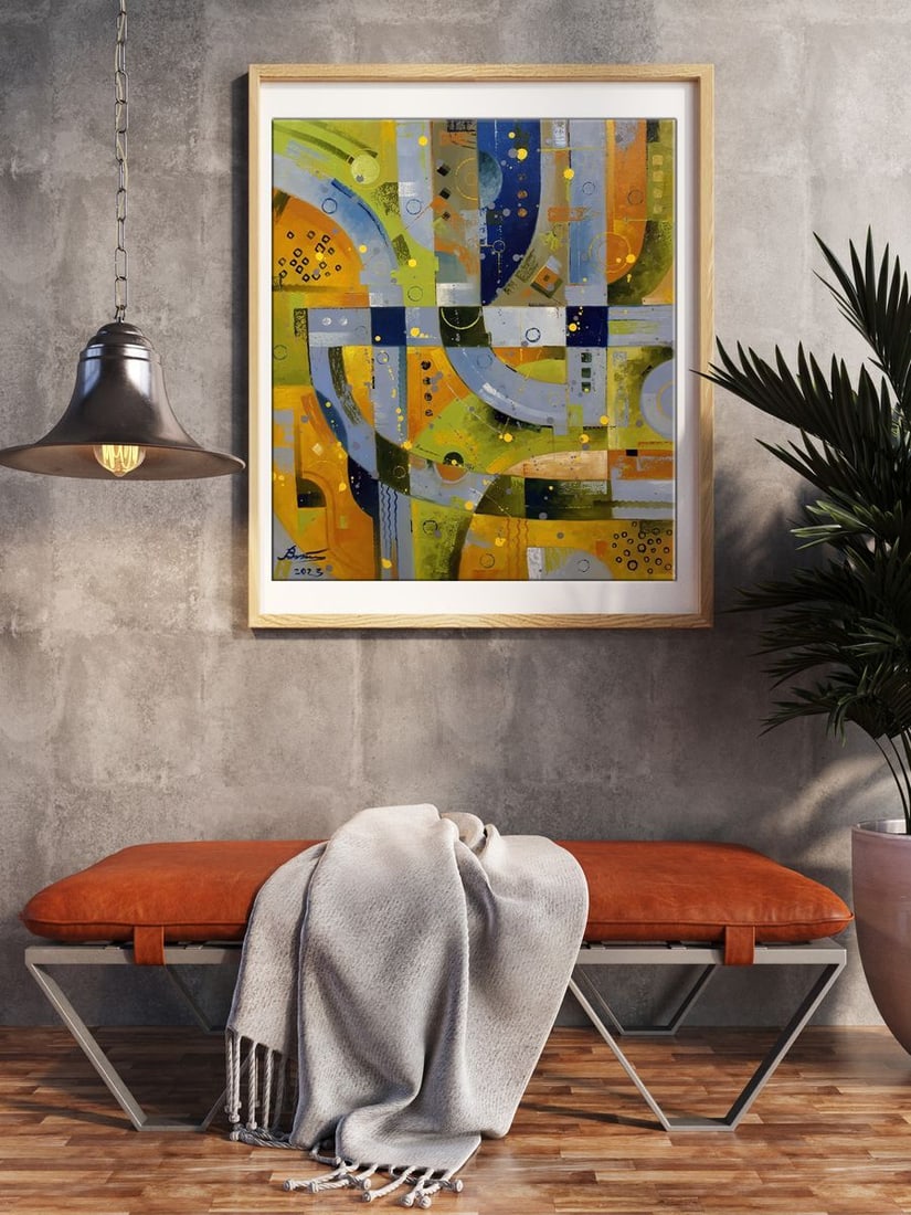 Oil painting Gray-blue in avocado Sergey Voichenko - 3