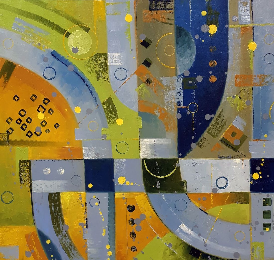 Oil painting Gray-blue in avocado Sergey Voichenko - 4