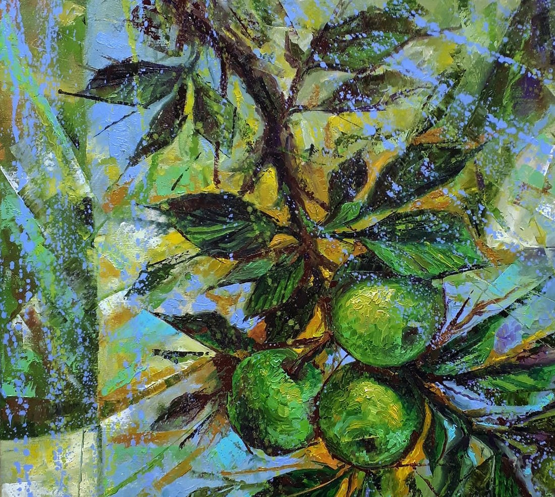 Oil painting Green apples Sergey Voichenko - 4