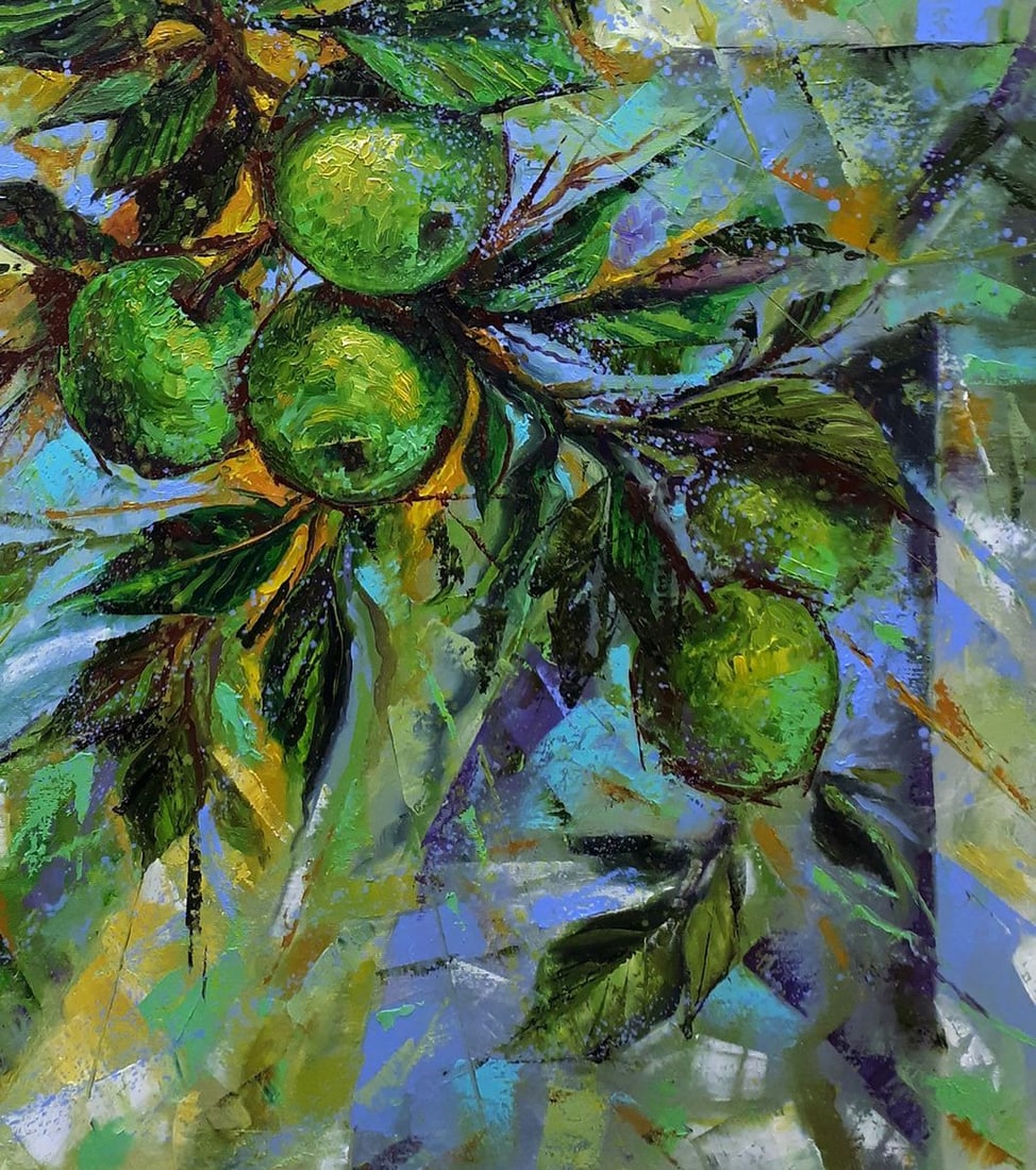 Oil painting Green apples Sergey Voichenko - 7