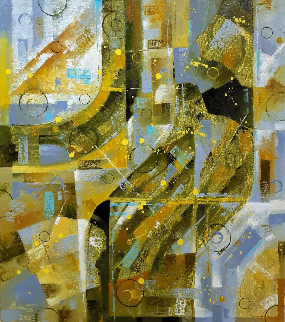 Oil painting Green line Sergey Voichenko (1 of 7)