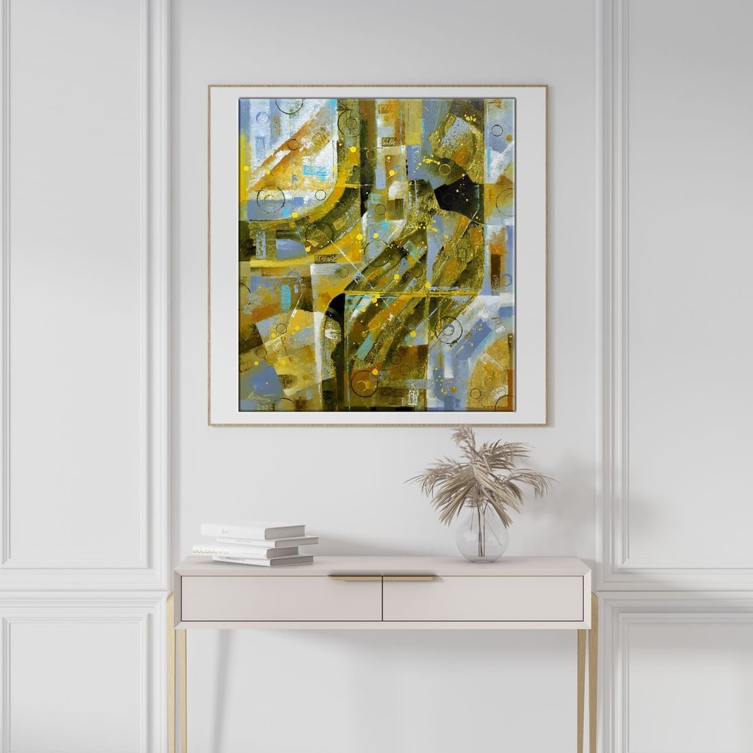 Oil painting Green line Sergey Voichenko - 2