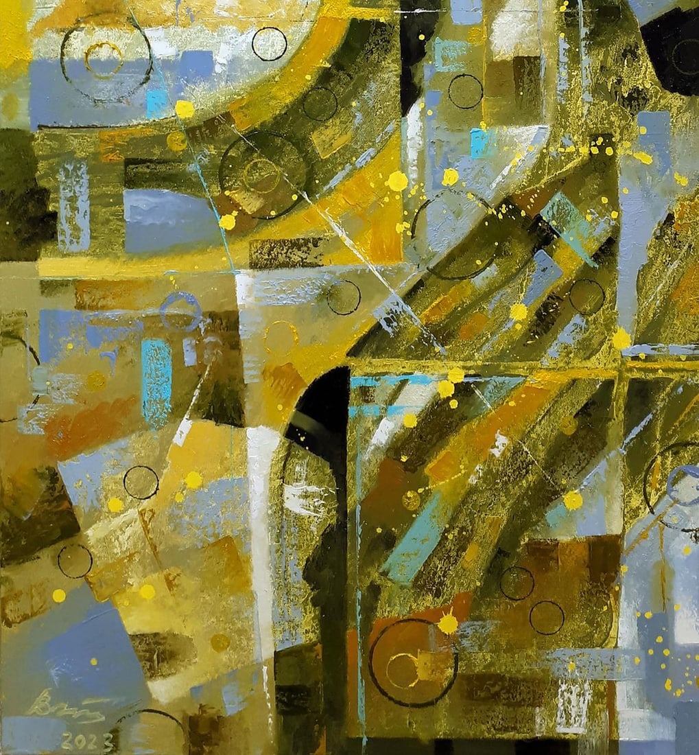 Oil painting Green line Sergey Voichenko - 6